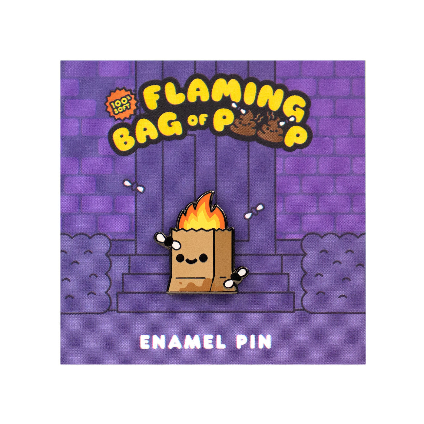Flaming Bag Of Poop Enamel Pin