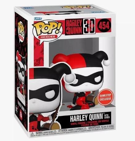 POP HEROES DC HARLEY QUINN W/CARDS VIN FIG