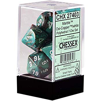 Dice 7-Die Set Marble