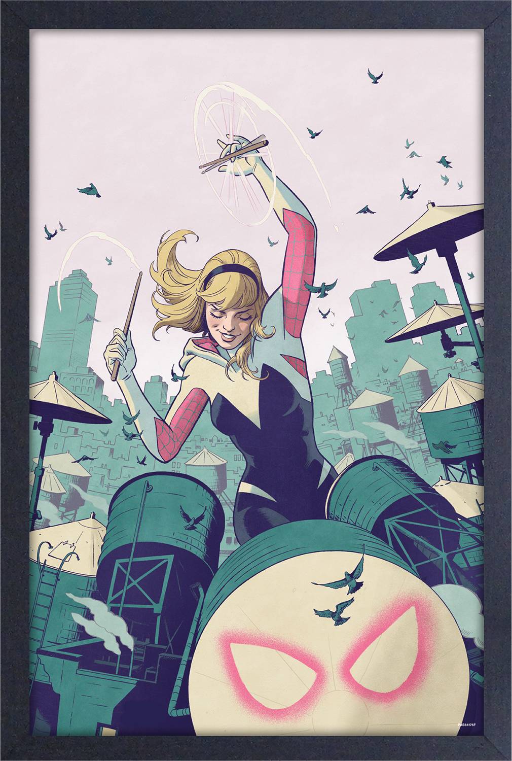 SPIDER-MAN GWEN DRUMMING FRAMED PRINT