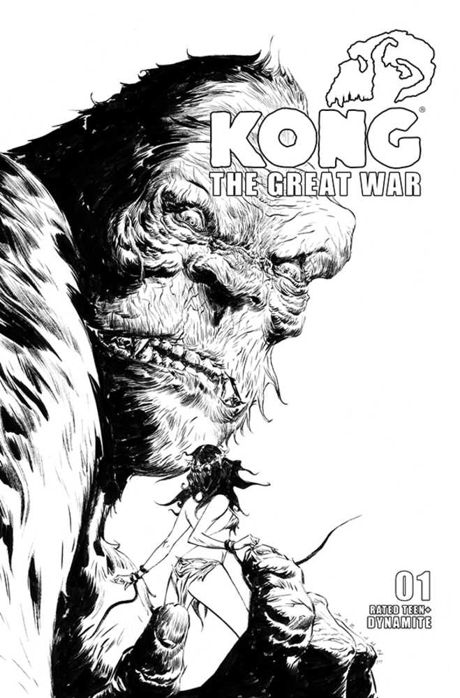 Kong Great War #1 Cover E 10 Copy Variant Edition Lee Black & White