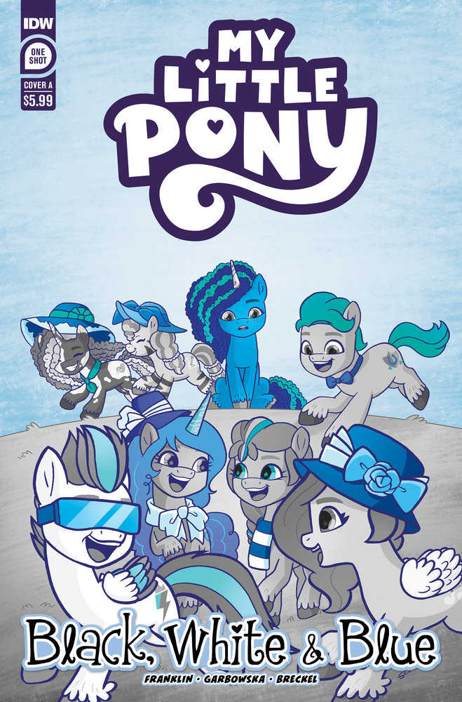 My Little Pony Black White & Blue Cover A (Garbowska)