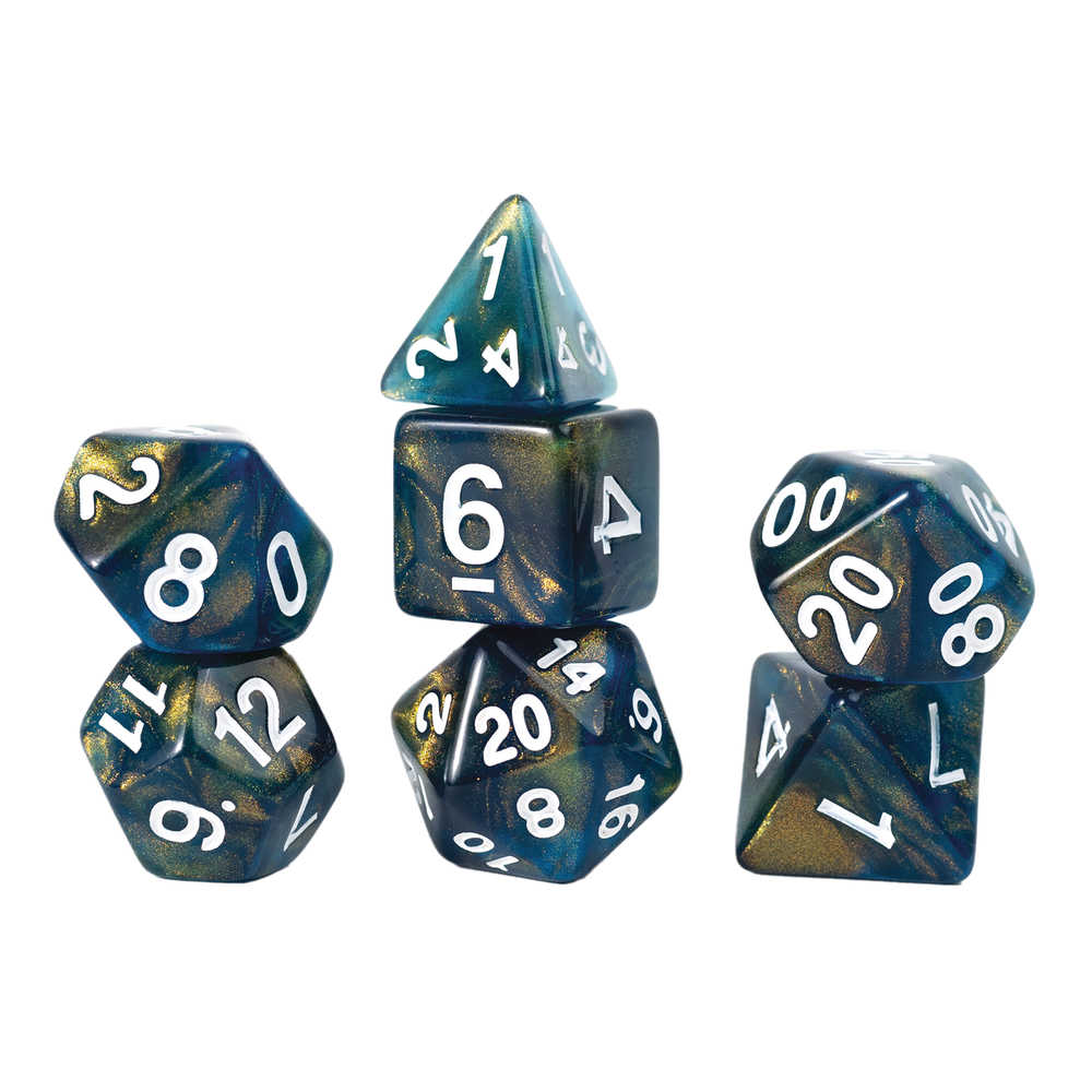 Role Playing Game Dice Set 7 Treasure Series Onyx