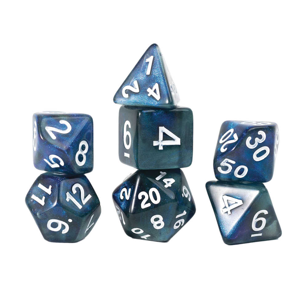 Role Playing Game Dice Set 7 Treasure Series Sapphire