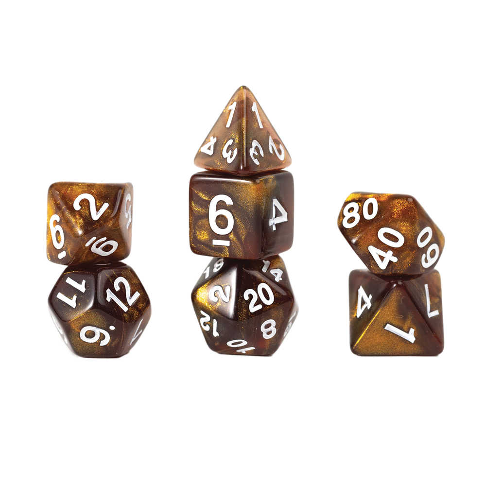 Role Playing Game Dice Set 7 Treasure Series Topaz