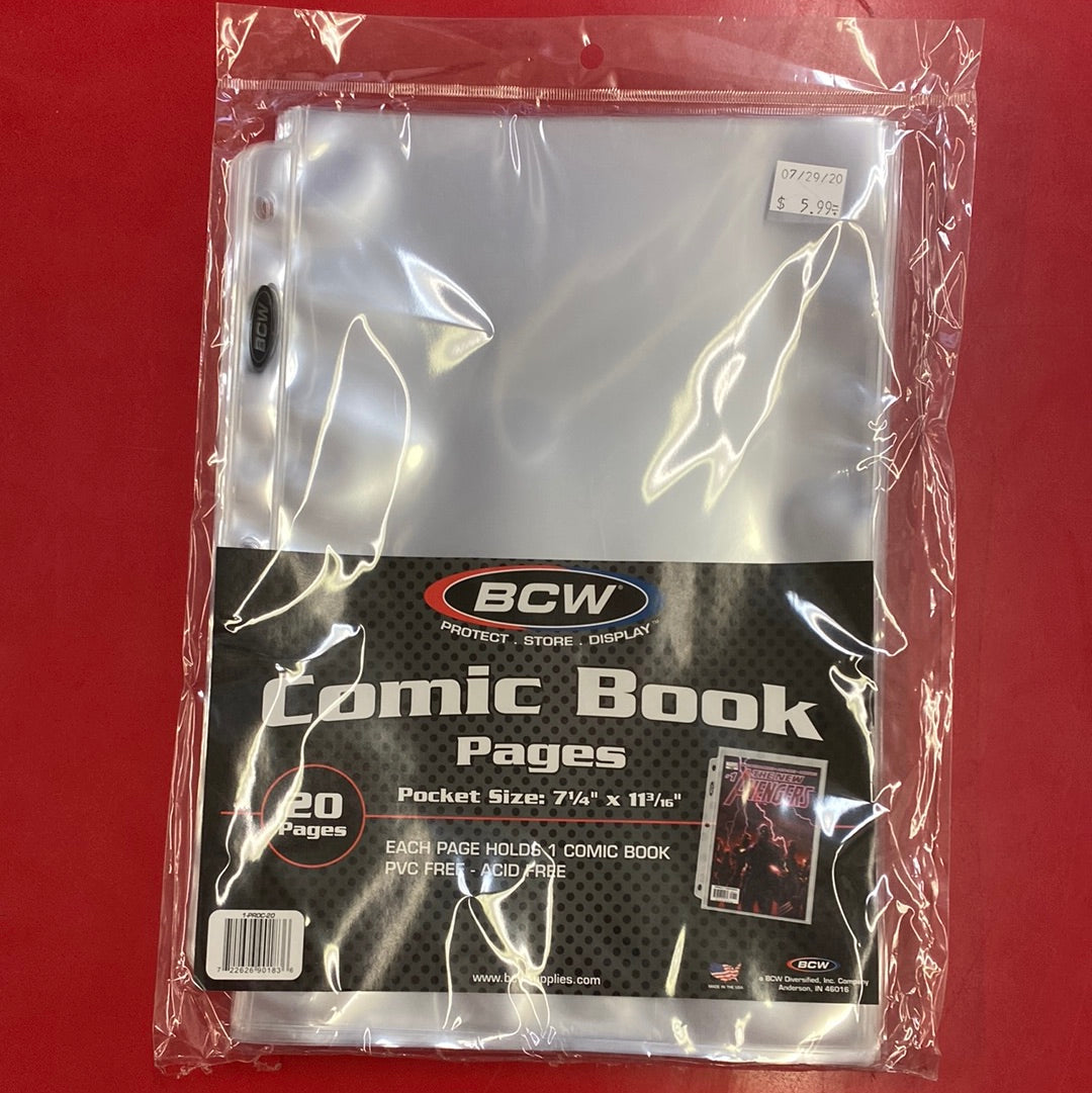 Comic Book Binder Pages (x20)