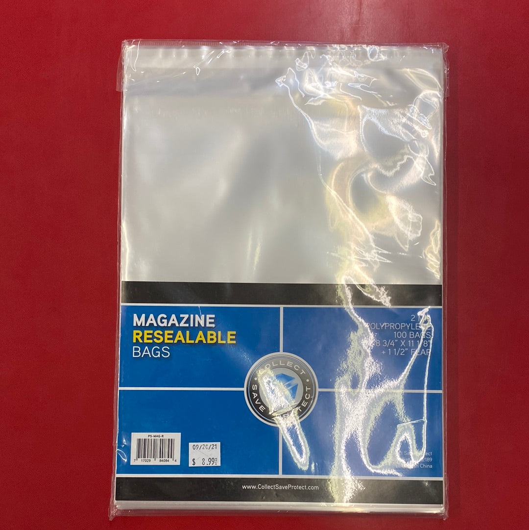 Magazine Bags (100) Resealable